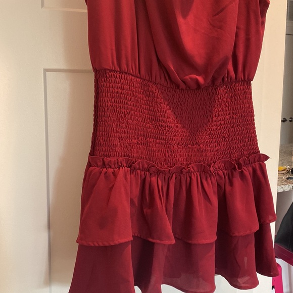 TCEC smocked burgundy dress NWT - Picture 3 of 5